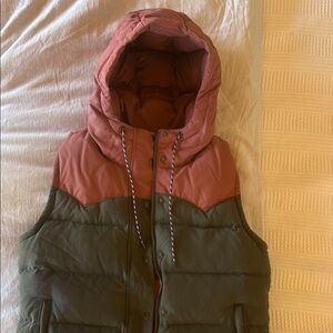 Patagonia Two-Tone Hooded Puffer Vest
